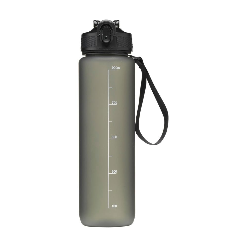 AquaSport RCS Recycled Water Bottle 1 L - schwarz
