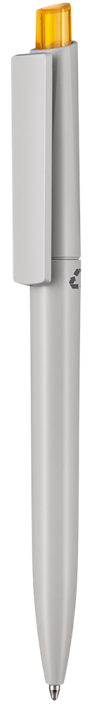 Kugelschreiber CREST RECYCLED - Grey/mango-gelb TR/FR