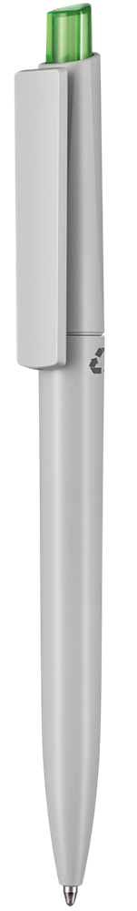 Kugelschreiber CREST RECYCLED - Grey/gras grün TR.
