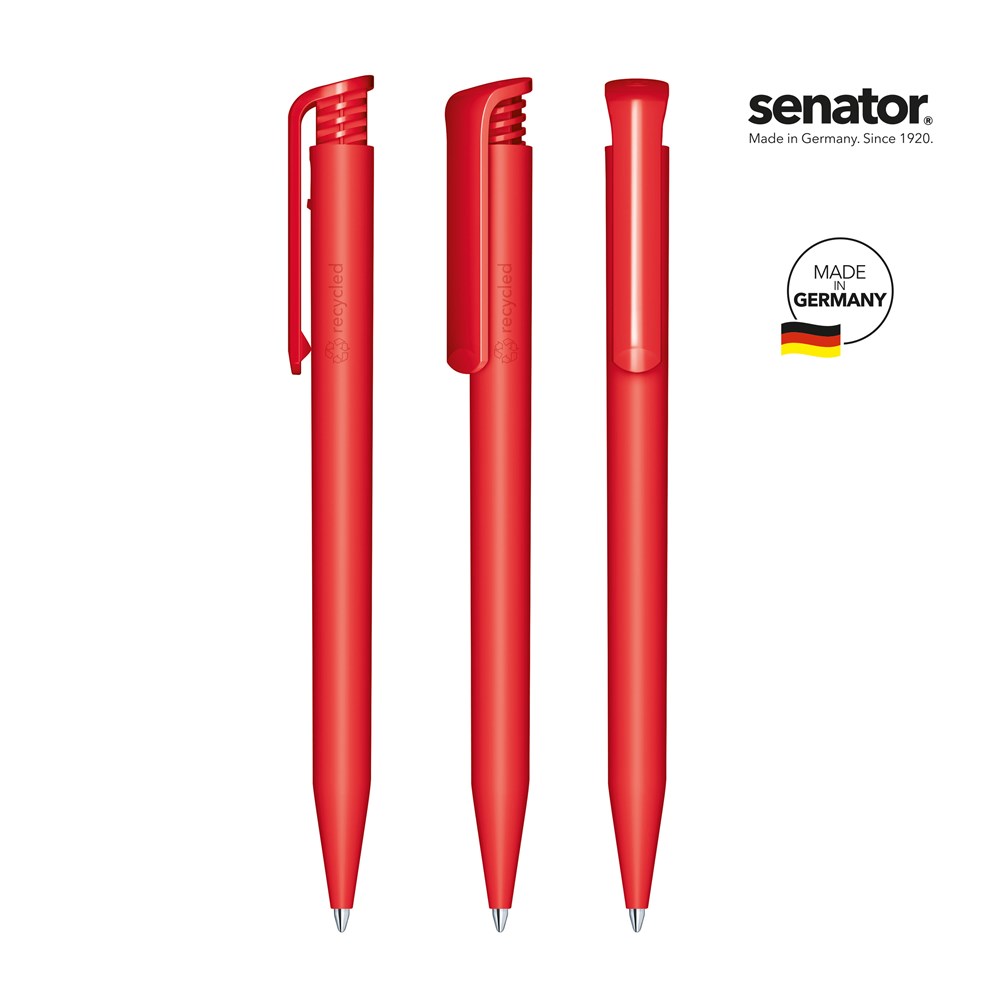 senator® Super Hit Matt Recycled  Druckkugelschreiber - rot 186