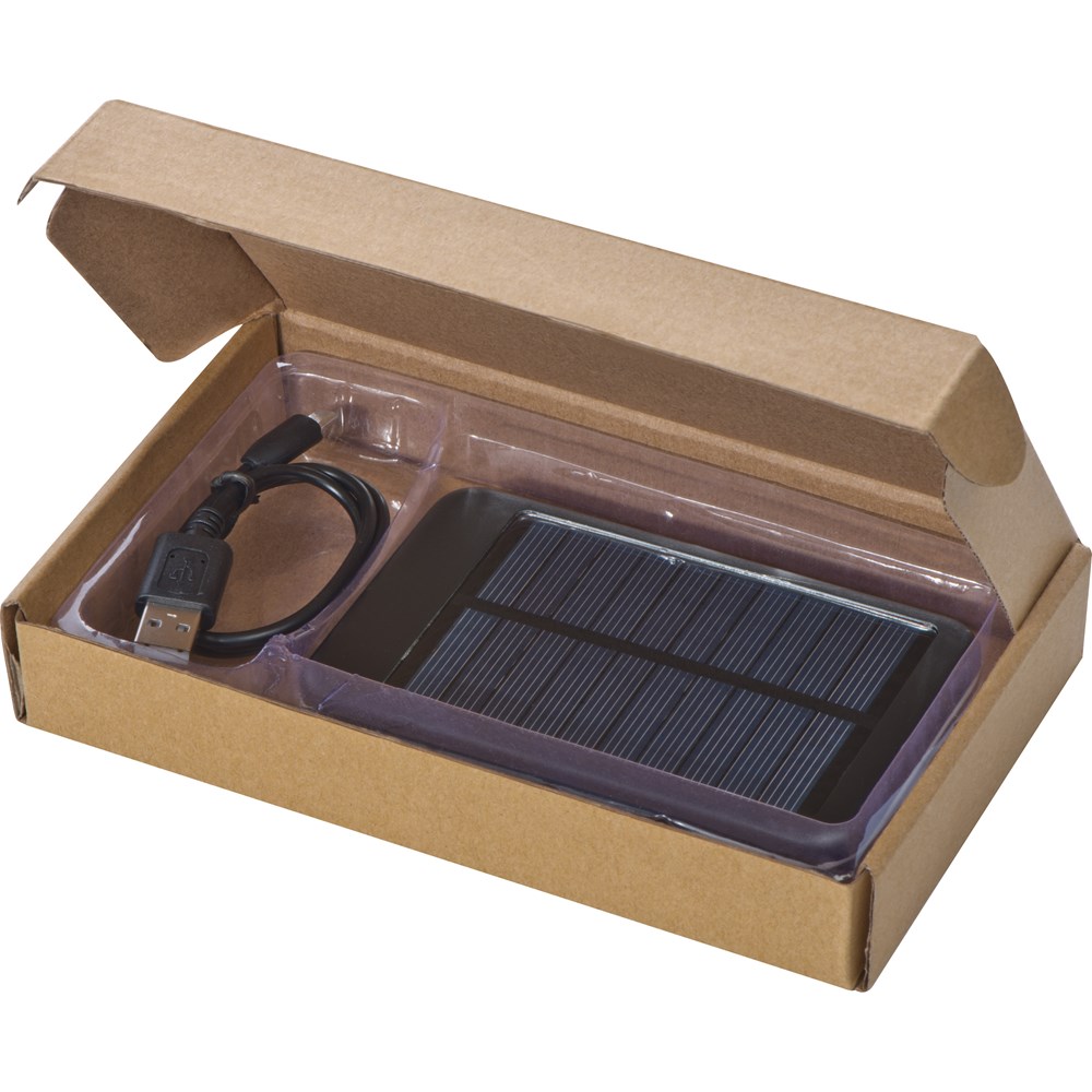 Solar Powerbank aus Metall mit 4.000 mAh