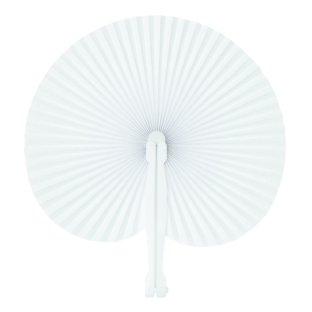 PEACOCK - Faltbarer Fächer - Weiß