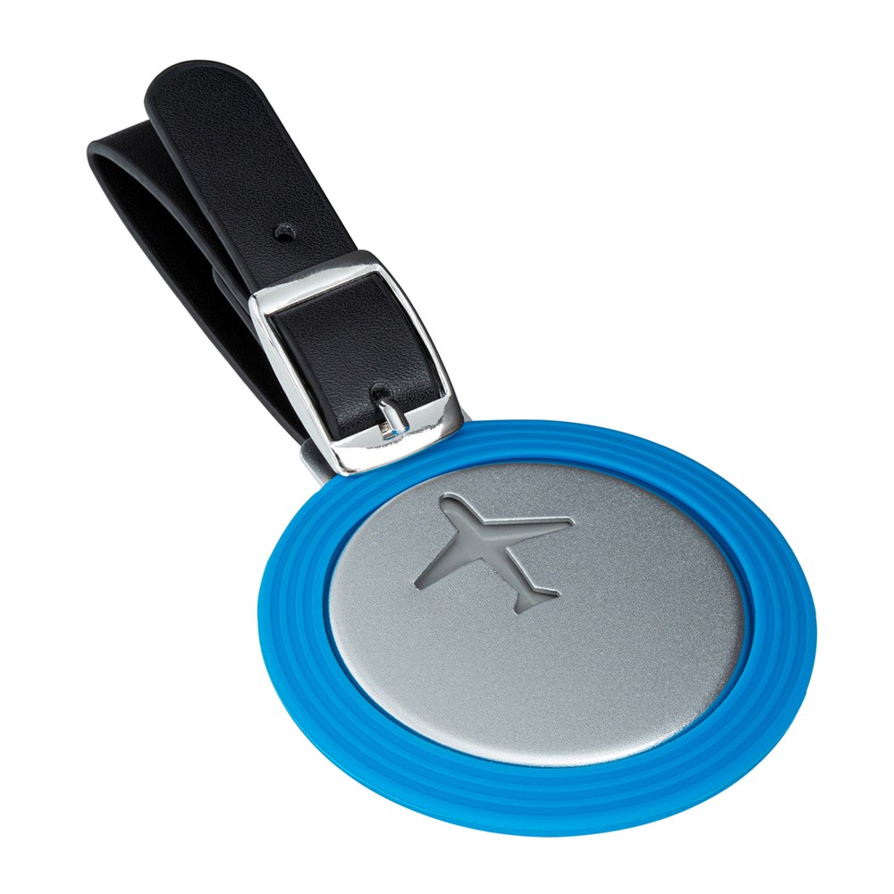 Kofferanhänger RE98-COLOR TAG - silber, cyan / cyan