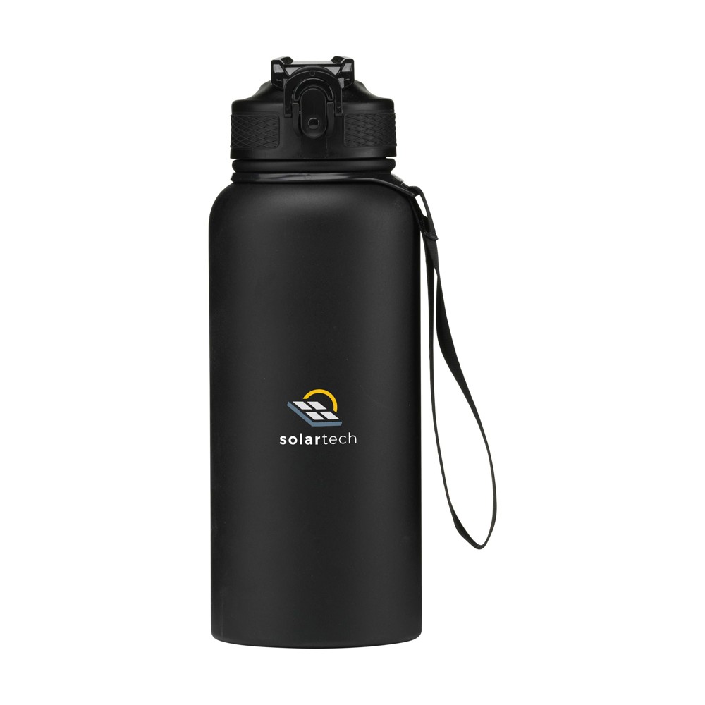 AquaSteel XL Wide RCS Recycled Water Bottle 900 ml - schwarz