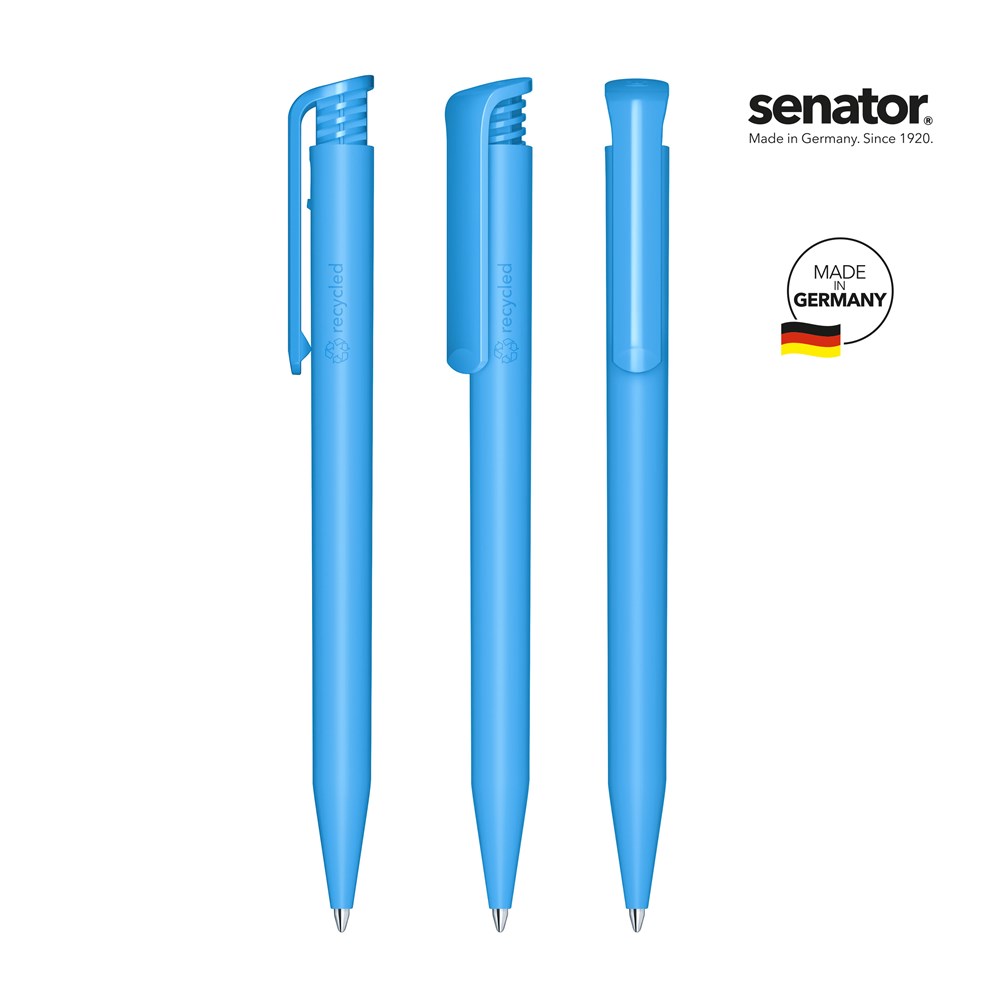 senator® Super Hit Matt Recycled  Druckkugelschreiber - blau 279