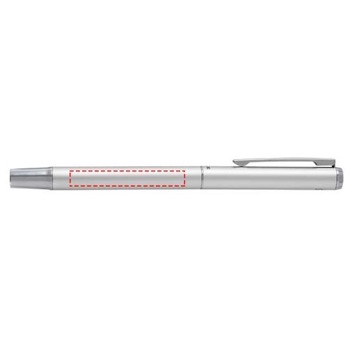 Lucetto Set mit Kugelschreiber und Tintenroller aus recyceltem Aluminium (schwarze Mine)