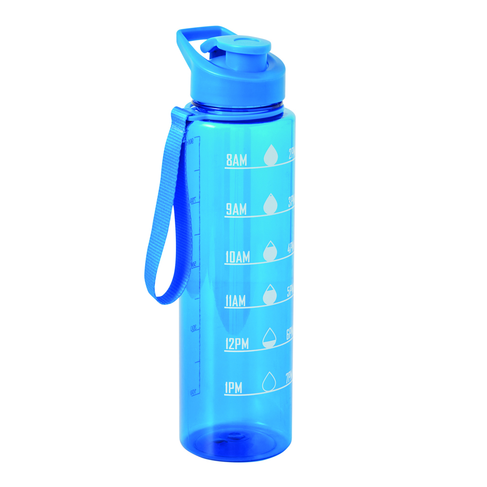 AQUA LEVEL - Sport-Trinkflasche - blau