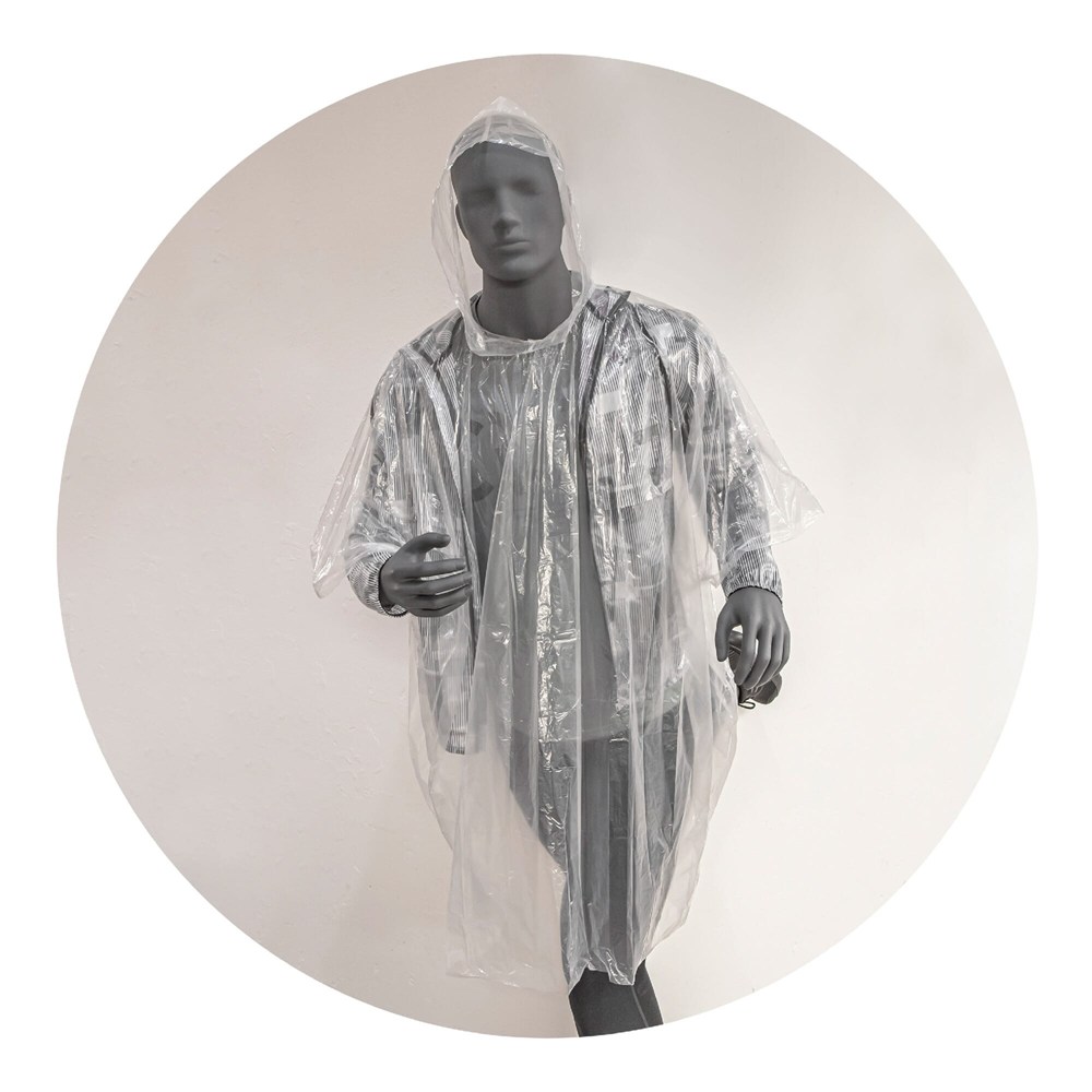 Biologisch abbaubarer Regenponcho