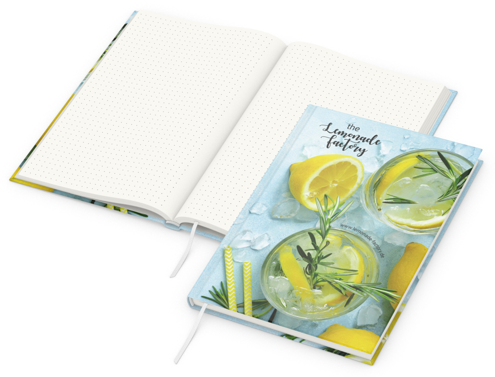 Notizbuch Note-Book Recycling-Inhaltspapier, A5, Punktraster, Papier matt