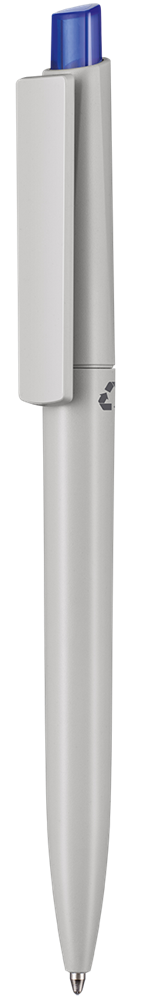 Kugelschreiber CREST RECYCLED - Grey/royal-blau TR/FR