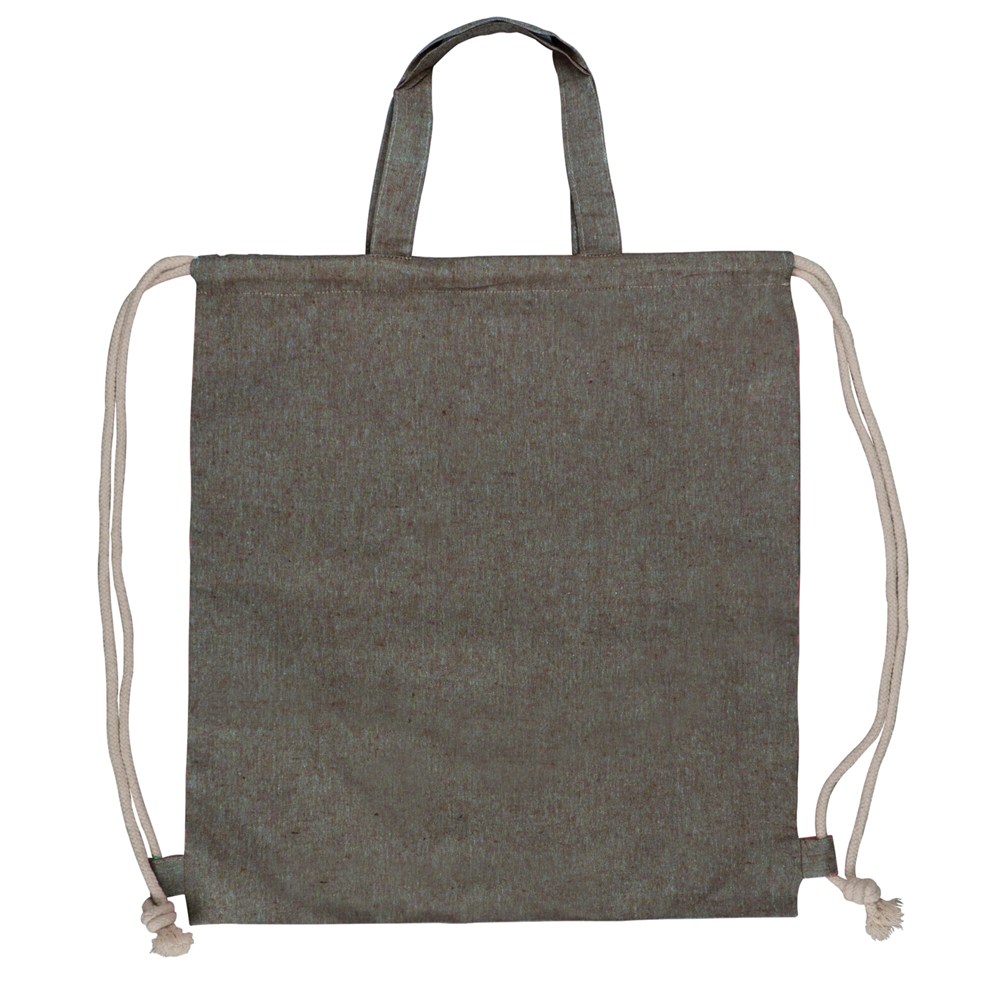 Tasche/Beutel mit Kordelzug aus recycelter Baumwolle 38x42cm