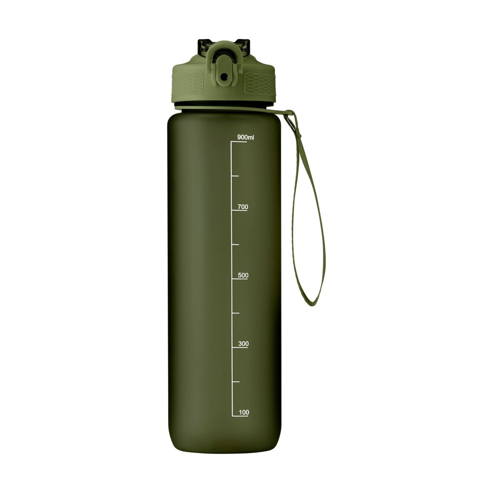 AquaSport RCS Recycled Water Bottle 1 L - dunkelgrün (± PMS 7762C)