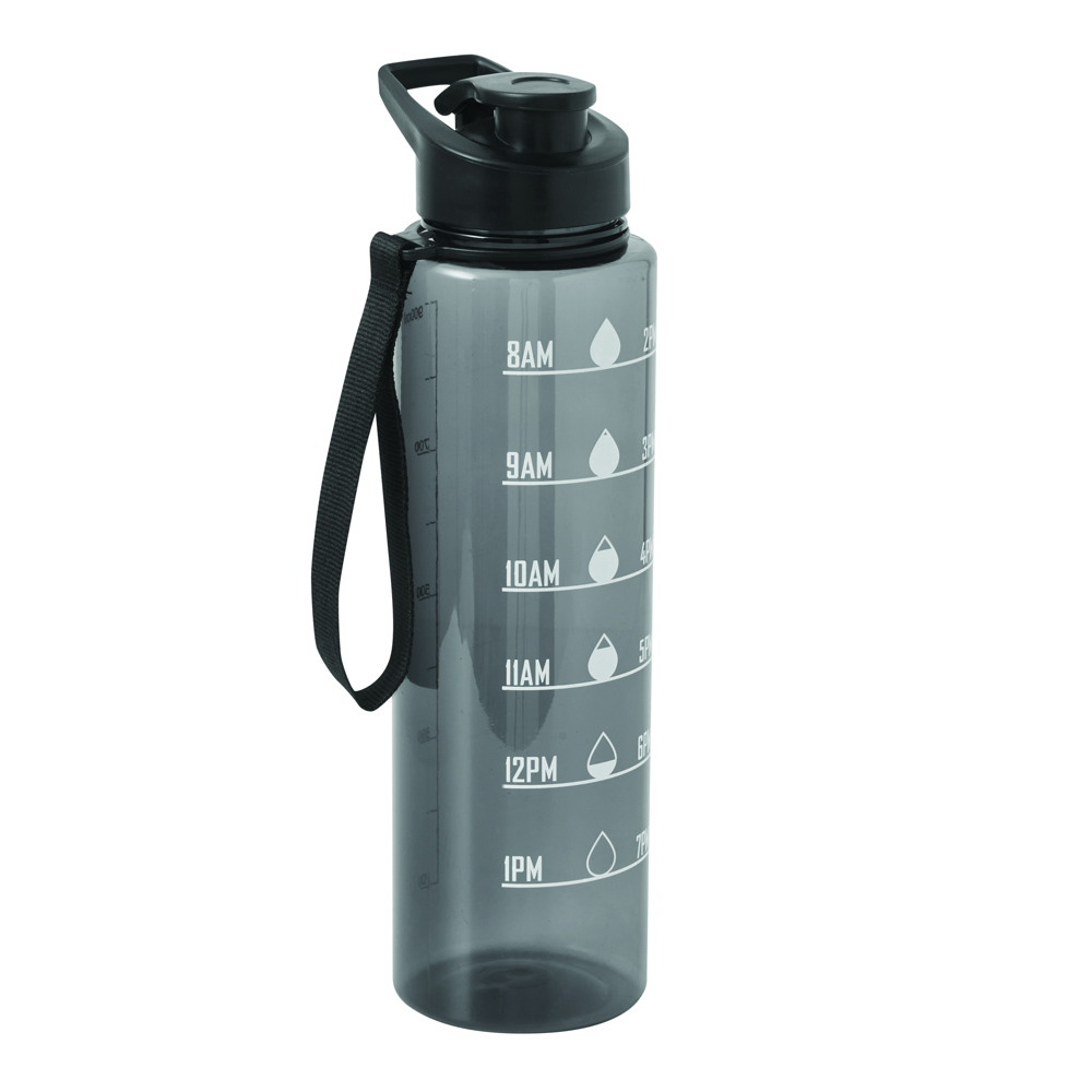 AQUA LEVEL - Sport-Trinkflasche - schwarz