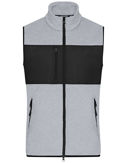 Daiber - Men´s Fleece Vest - Light Melange, Black