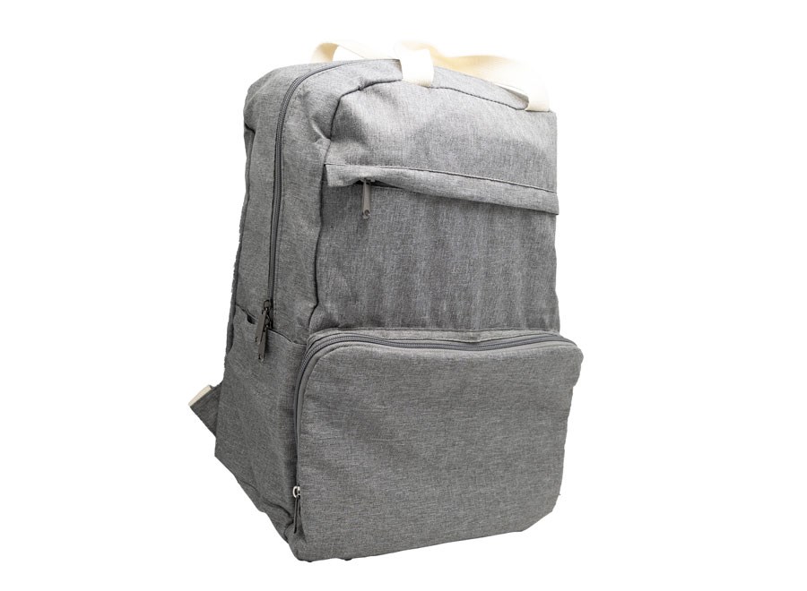Faltbarer Rucksack 'Cordoba', meliertes Grau RPET