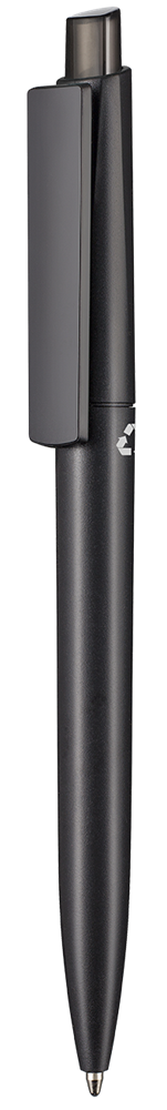 Kugelschreiber CREST RECYCLED - schwarz recycled/smoke grey