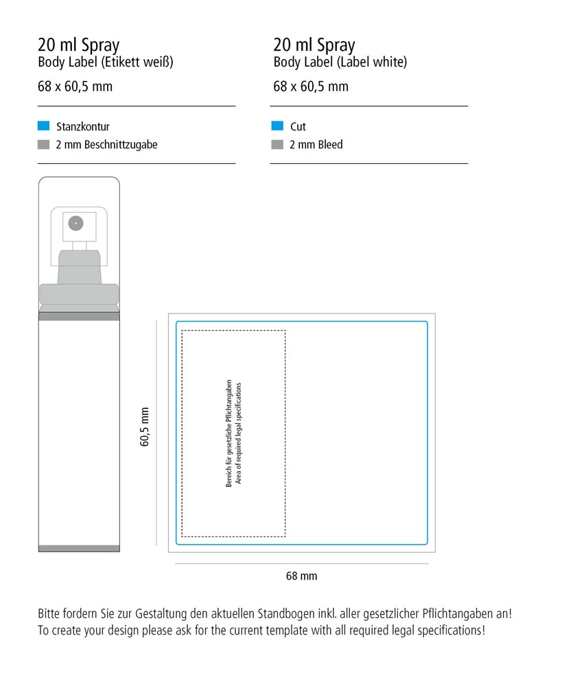 Lavendel-Spray, 20 ml, Body Label